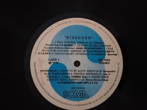 Lp Vinil Discover - Um Barato Em Discoteque (( 1979 )) (Usado)