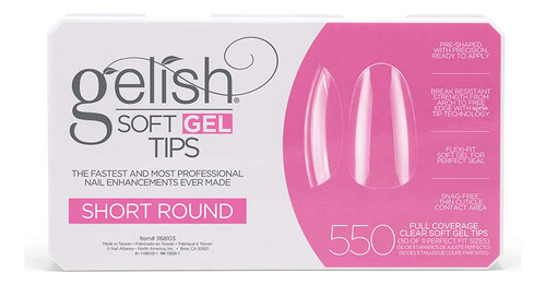 Gelish Puntas De Unas De Gel Suave, 550 Unidades, Redondas C