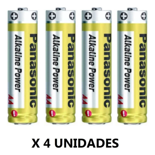 Imagen 2 de 5 de Pila Aa Alcalina Panasonic 1.5 V X 4 Unidades