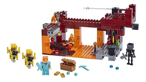 Set de construcción Lego Minecraft The Blaze bridge 372 piezas  en  caja