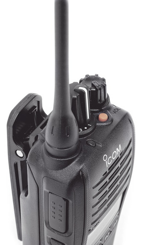 Radio Walkie Talkie Icom Uhf Análogo Y Digital Sumergible Color Negro