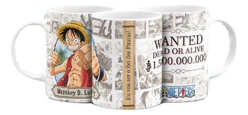 Caneca One Piece Monkey D. Luffy - Porcelana 325ml Md17