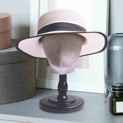 Pelucas Cabeza Sombrero Soporte Sombrero Base Negra