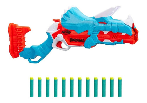 Nerf Dinosquad Tricera Blast Lanzador Juguete Hasbro