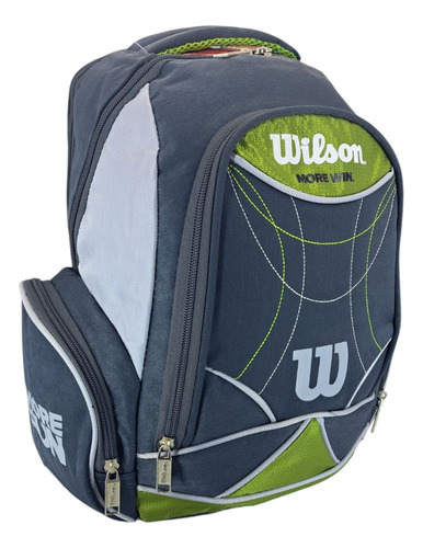 Mochila Escolar Wilson Casual Con 5 Compartimientos(if12794) Gris Liso