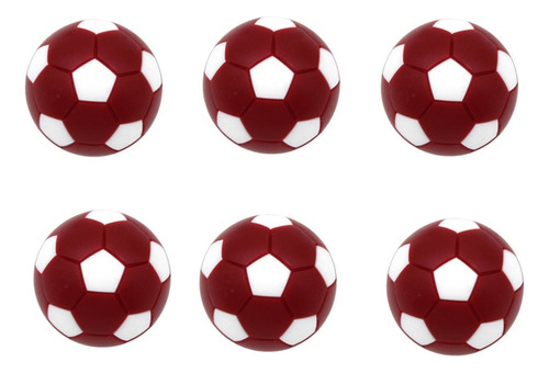 Bola De Futbolín 32 Mm Blanco Negro Rojo Oscuro