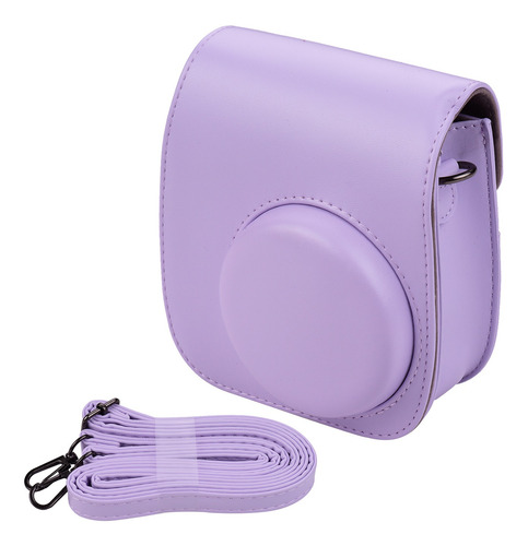 Imagen 1 de 9 de Funda De Cámara Instantánea Morada Con Soporte Para Bolsa De