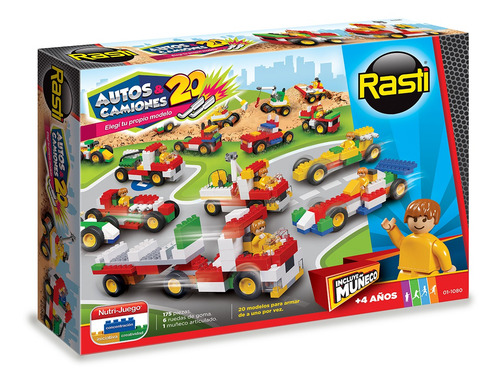 Imagen 7 de 12 de Rasti Set Armatron + Mix Auto Y Camión 350 Piezas