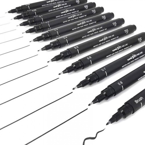 Caneta Nanquim Uni Pin Uni-ball 0.2 Preta 27285