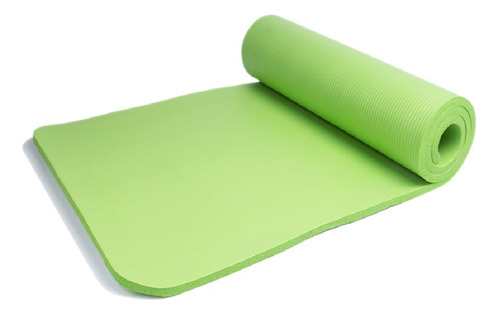 Colchoneta Mat Yoga 10 Mm Pilates Tapete Ejercicio Abdomen Color Verde