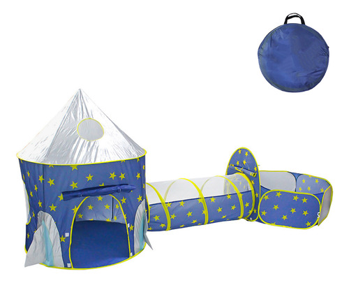 Tienda De Campaña Con Crawl 1 Kids Rocket Space Tent Play Ki