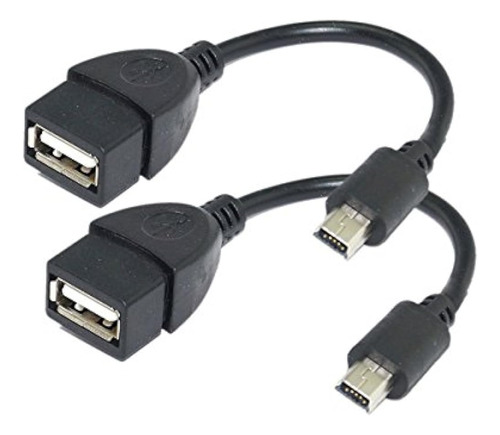 Saitech It (paquete De 2 Cables Mini Usb Otg Para Cámaras Di
