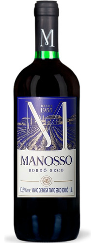 Vinho Tinto Seco Manosso Bordô Garrafa 1lt
