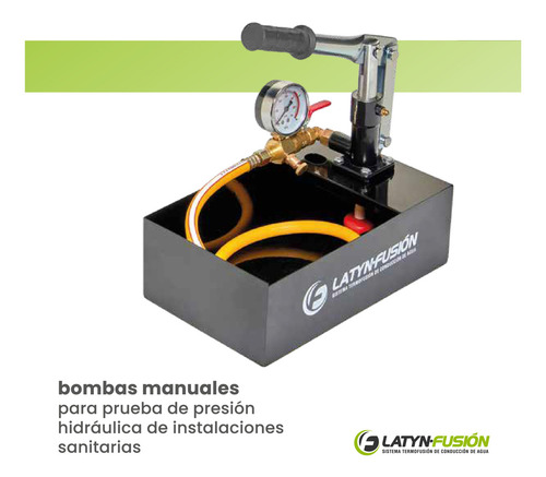 Bomba Manual Prueba Presión Hidráulica 40kg Latyn