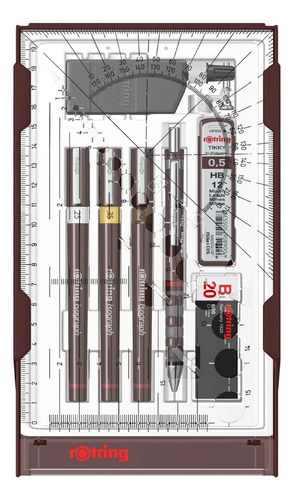 Set De Tiralíneas Isograph Rotring College (0.25-0.35-0.5mm)