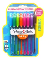 Comprar Boligrafo Paper Mate Inkjoy Punta Media X 8 Colores 