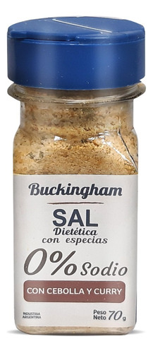 Sal Dietetica Con Cebolla Y Curry Sin Sodio Buckingham 70g