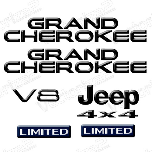 Kit Emblemas Jeep Grand Cherokee Limited 4x4