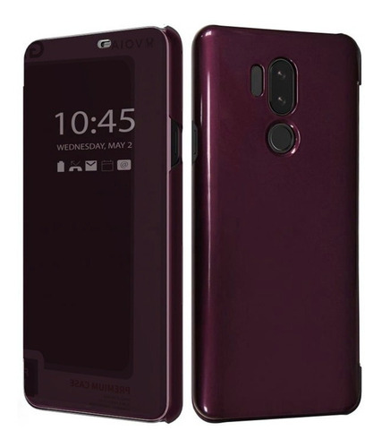 Voia Premium Quick Cover Case Para LG G7 Funda Flip Cerezo