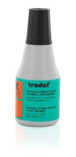 Tinta Artesanal Secado Rápido Trodat 25ml Negra.