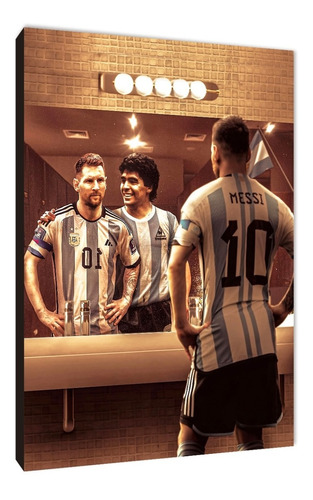 Cuadro Argentina Mundial Qatar 2022 Messi Varios Mod 60x90 1