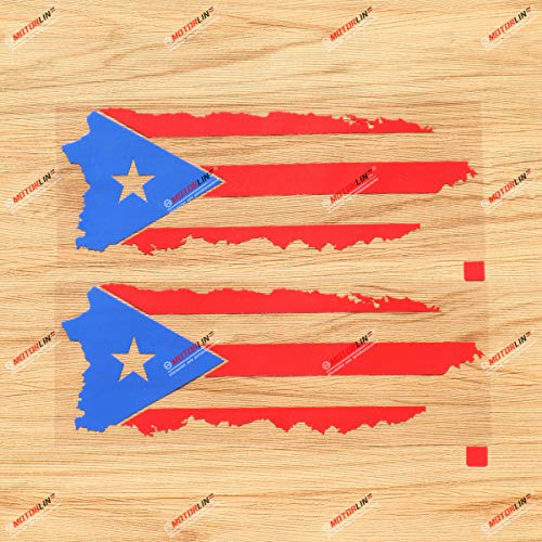 Puerto Rican Flag Puerto Rico Pr Map Outline Decal Viny...