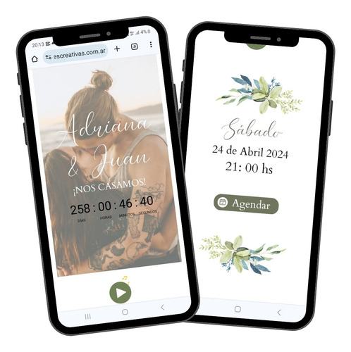 Invitacion Web De Boda Elegante Confirmar Asistencia