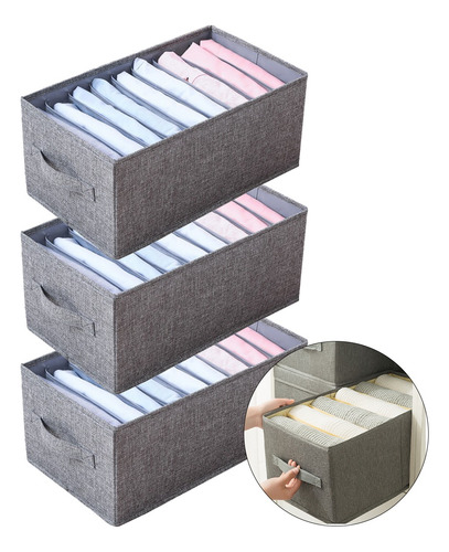 Caja Plegable Con Compartimentos Pararopa , Lavable,3pcs Mixto