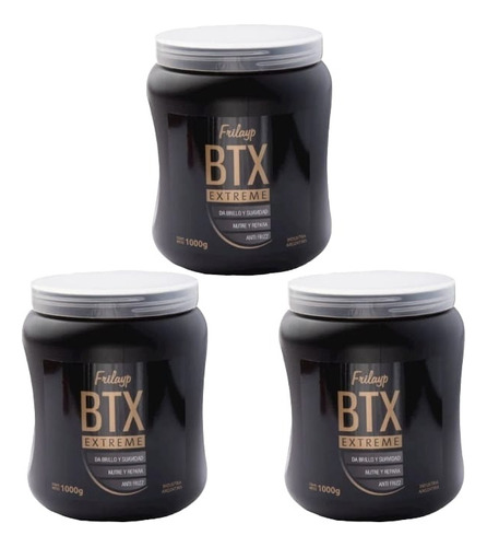 Baño De Crema Botox + Nutricion + Brillo X 3 Unidades X1000g