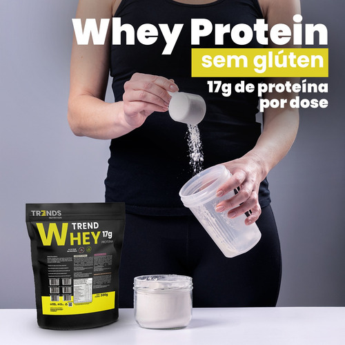 Combo 2x Whey Protein Blend Proteico Refil 500g Glúten Free Sabor Baunilha