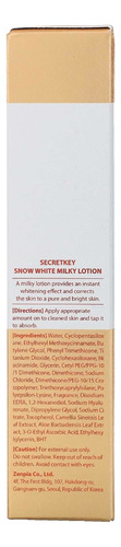 Loción de leche blanca como la nieve Secret Key, 120 g, Clareador Iluminador