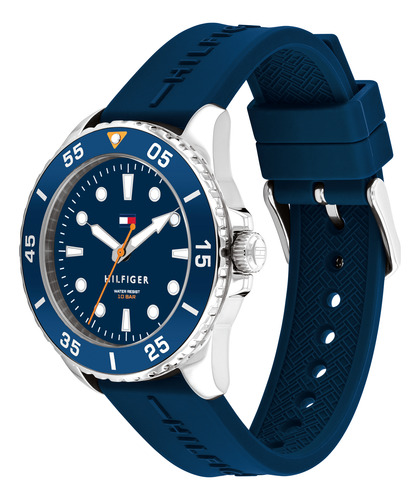 Tommy Hilfiger Reloj Para Niño 1720047 Azul 36.00mm Silicón