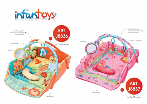 Gimnasio Manta Alfombra Didactica Bebe Infantoys Acolchonada