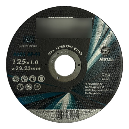 Disco Corte Para Metal 125x 1.0x 22.23mm