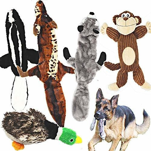 Jalousie 5 Pack Dog Squeaky Toys Tres Juguetes Sin Relleno Y
