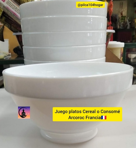 Imagen 3 de 6 de Plato De Cereal, Frutas, Luminarc Arcoroc Francia Individual