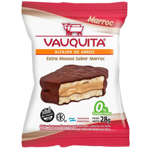 Alfajor De Arroz Marroc Vauquita Sin Tacc Libre De Gluten