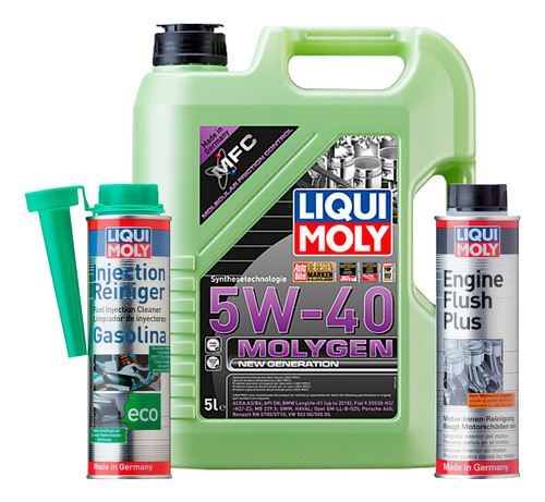 Set 3 Pzas Molygen 5w40 Injection Reiniger Liqui Moly