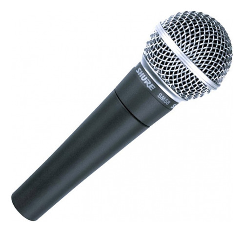 Micrófono Shure SM58-lc con globo antipop y adaptador