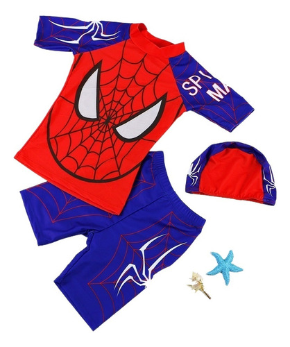 Bañador Y Gorro Natación Para Niños Spiderman/dinosaur Yo