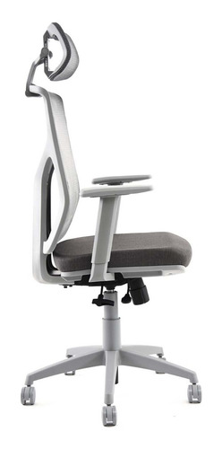 Imagen 4 de 8 de Sillon Gerencial Indar Cool Gris Ergonomico Lumbar Cabezal
