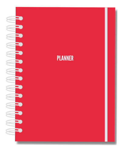 Agenda Planner 52 Semanas Sin Fechas WLG Bold Rojo