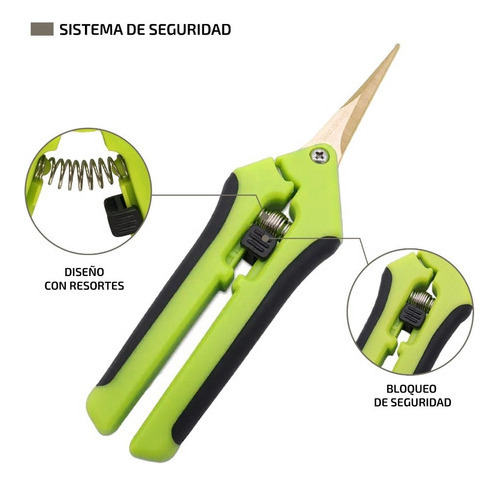 Imagen 3 de 6 de Tijeras De Podar Herramienta Para Jardin Profesional Y Recta