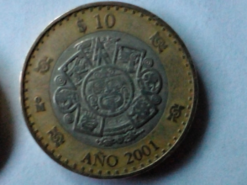 Set De 2 Monedas De Diez Pesos Año 2000 Y 2001 Y Año 2001 (Usado)