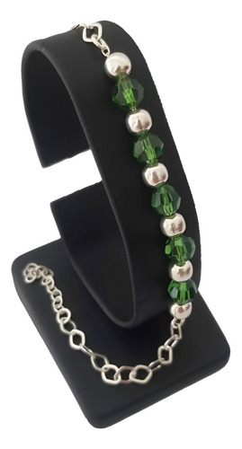 Pulsera Para Mujer Piedra Murano Verde Joya En Plata 950