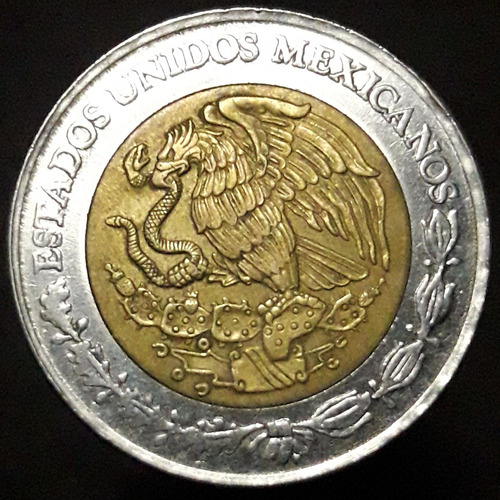 Moneda México Bimetalica 5 Pesos 1993