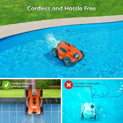 Robot Limpiador De Albercas Sin Cable Resistente Al Agua