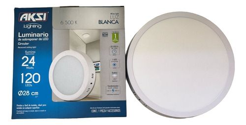 Lampara Sobreponer Panel Led 24w Luz Blanca Fria 6500°k