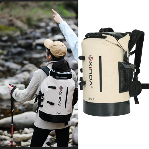 Mochila Impermeable Para Aventuras Al Aire Libre, 20l Caqui