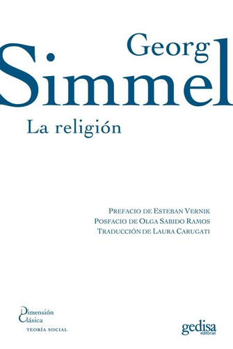 La Religión, Simmel, Ed. Gedisa